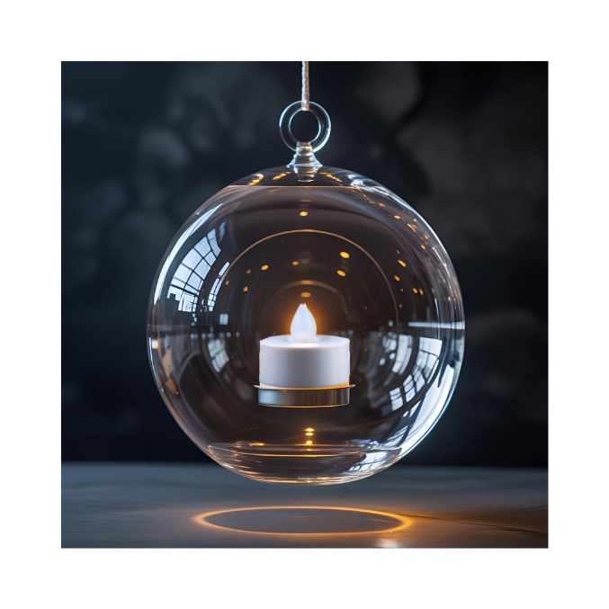 Clear hanging ball 3.25"