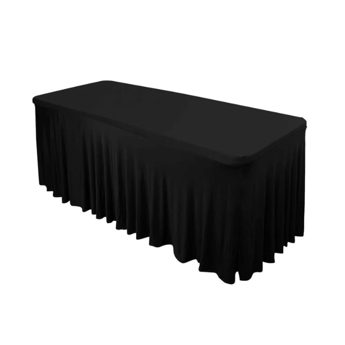 Spandex & Fitted Rectangle Tablecloths (Black)