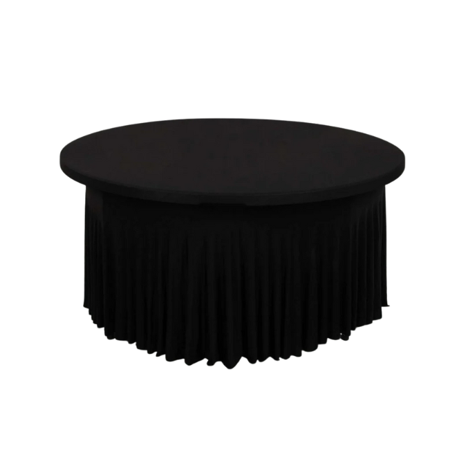 Spandex & Fitted Round Tablecloths (Black)