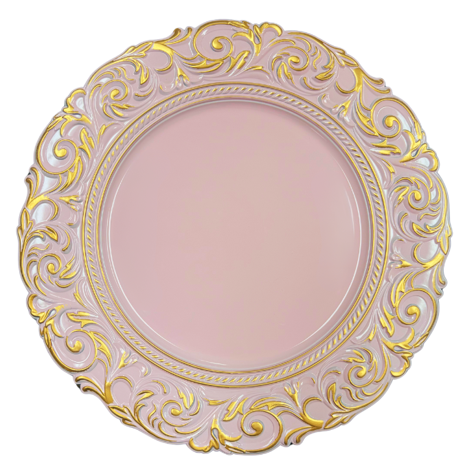 Pink Vintage Charger Plate