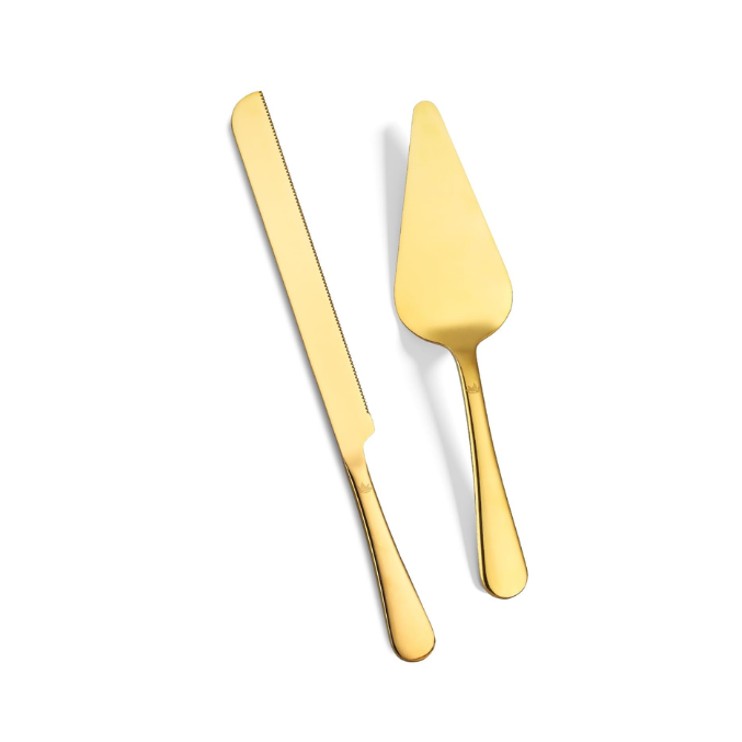 Gold Cake Cutting Set