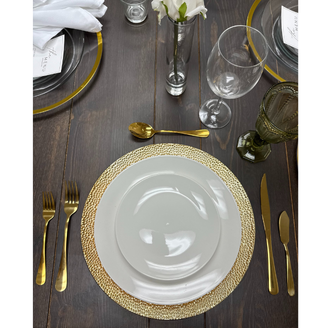 Bubble Gold Charger Plate