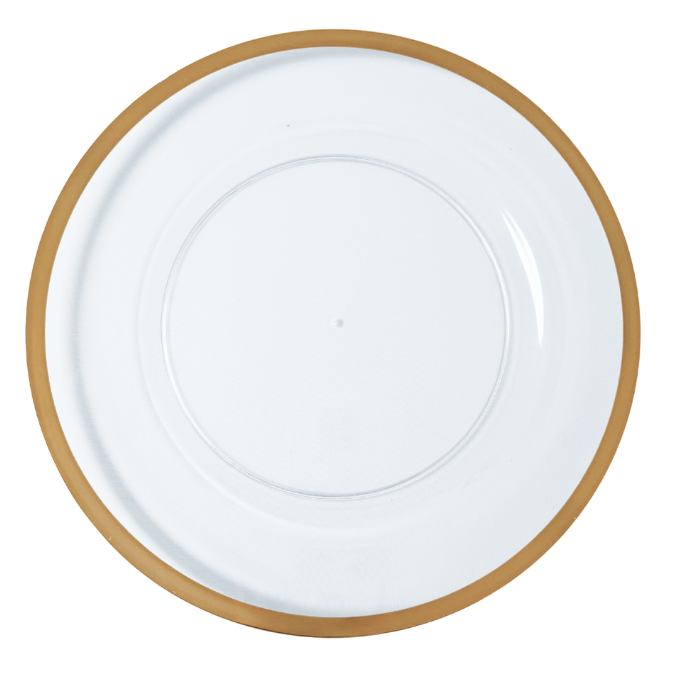 Round Gold Rim Acrylic Charger Plate