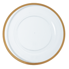 Round Gold Rim Acrylic Charger Plate