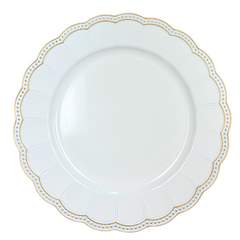 White Gold Rim Charger Plate