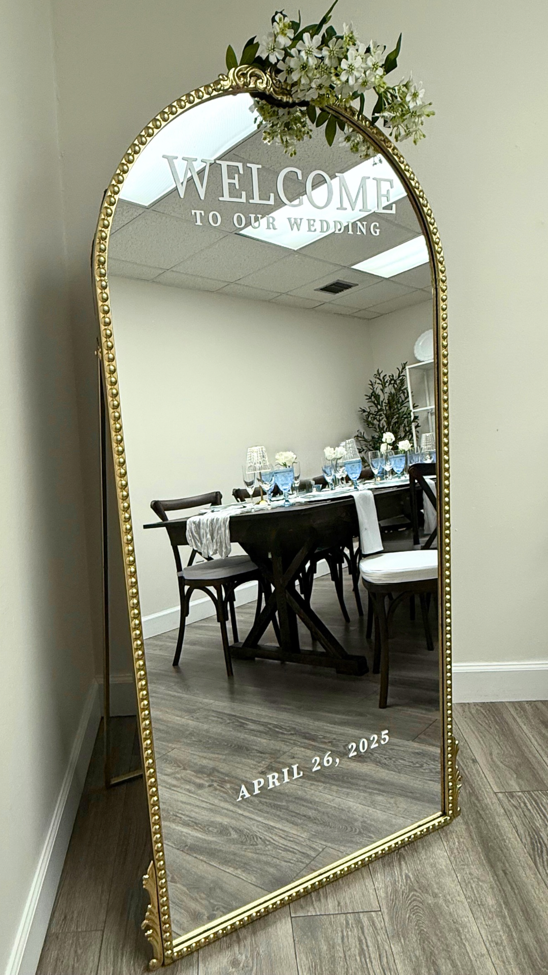 Gold Decorative Mirror 64x29"