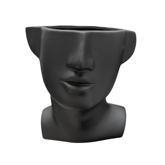 Face Ceramic Vase 8"