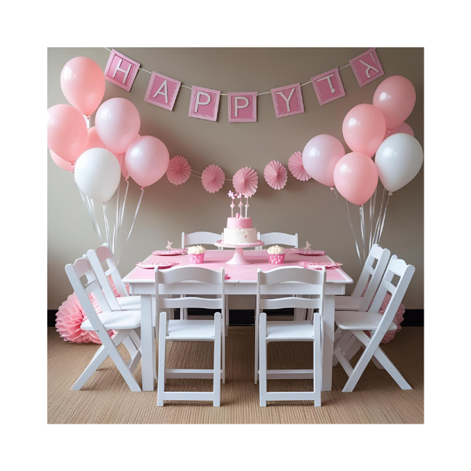 Kids Folding Padded Chair – White