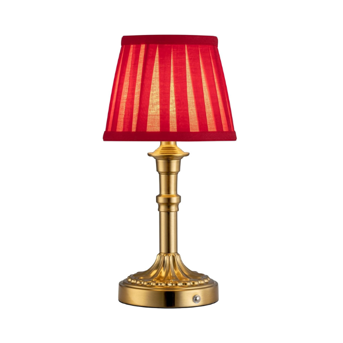 Fabric Shade Lamp (Red)