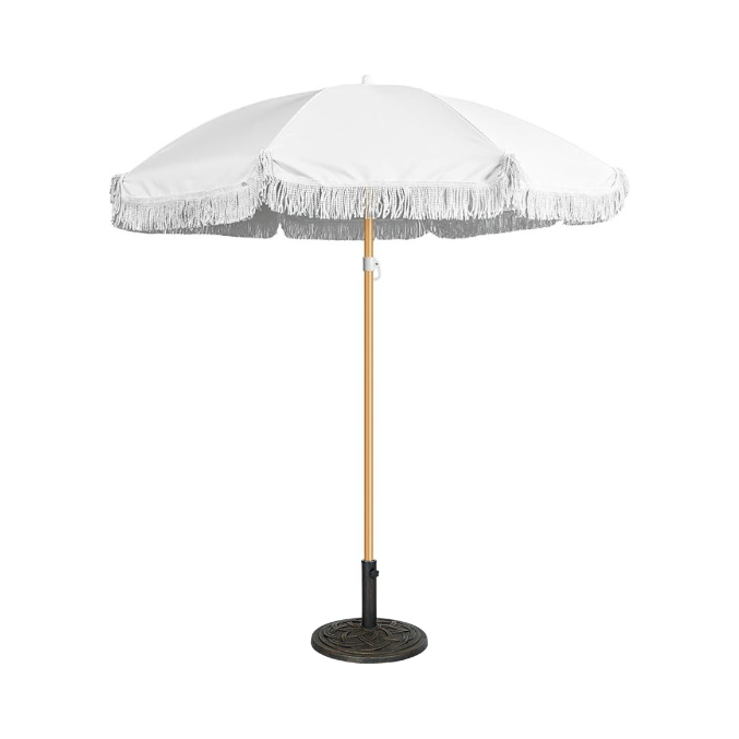 Decorative Patio Umbrella (White)