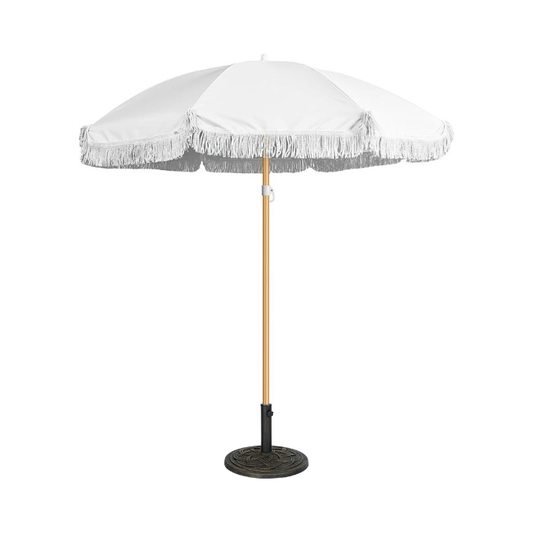 Decorative Patio Umbrella (White)