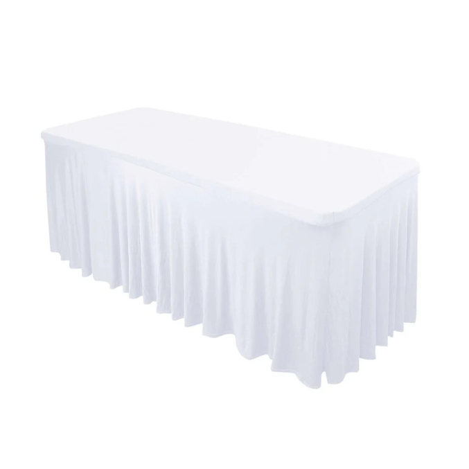 Spandex & Fitted Rectangle Tablecloths (White)