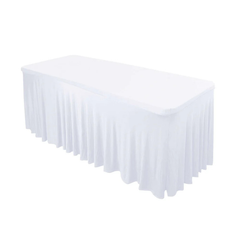 Spandex & Fitted Rectangle Tablecloths (White)