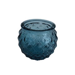Round Blue Candle Holders