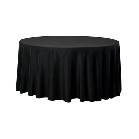 Round Polyester Tablecloth 120" (Black)