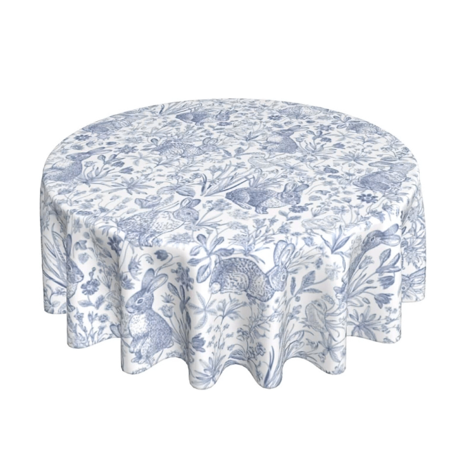 Round Cotton Tablecloth 90" (Bunny)