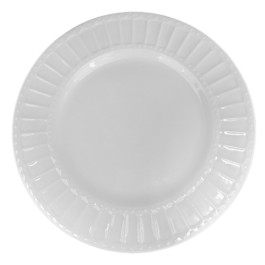 Dinner Plate Off-White (embossed rim)