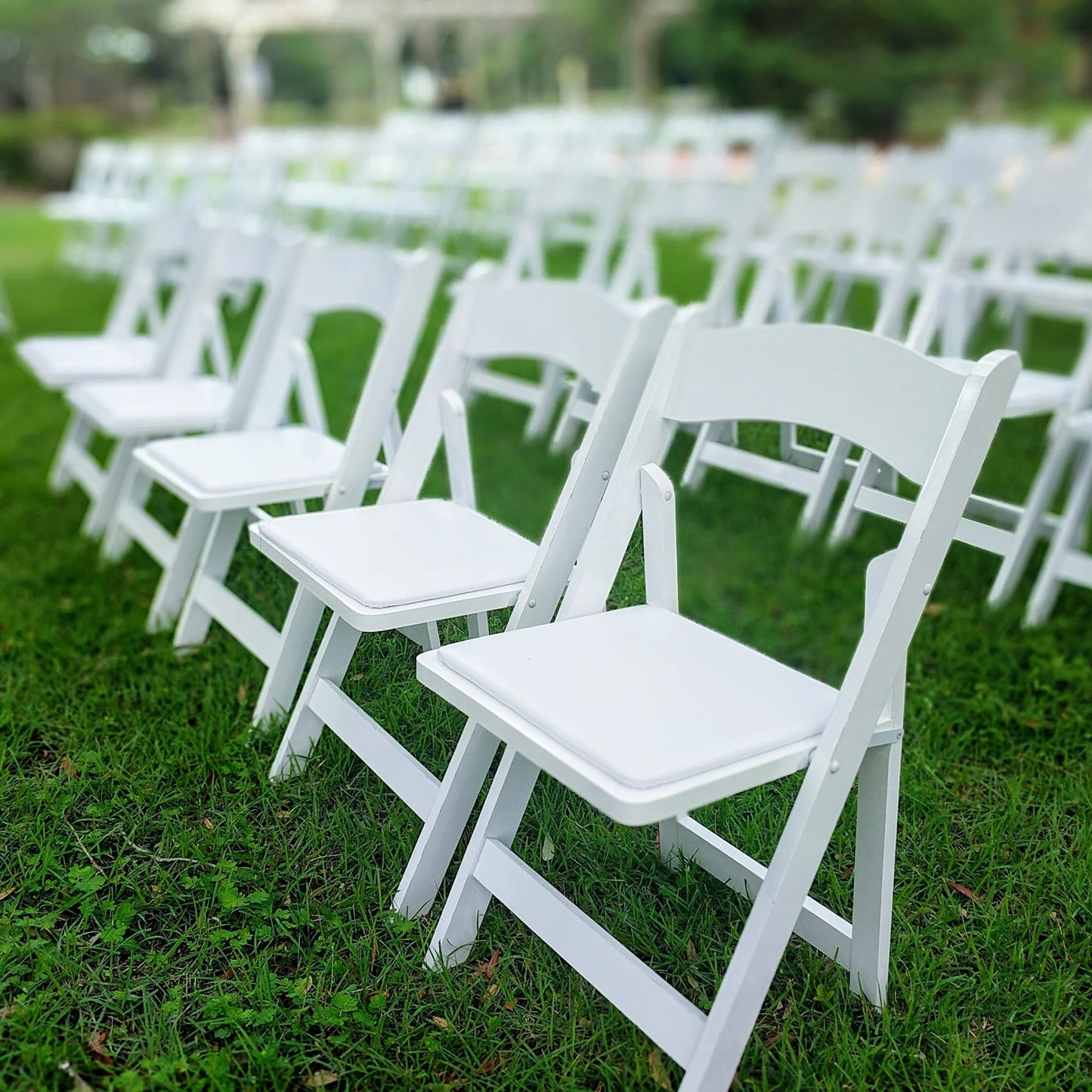 White Resin Folding Chair