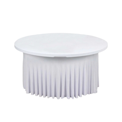 Spandex & Fitted Round Tablecloths (White)