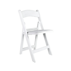 White Resin Folding Chair